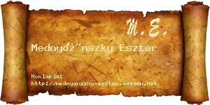 Mednyánszky Eszter névjegykártya