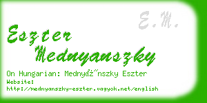 eszter mednyanszky business card